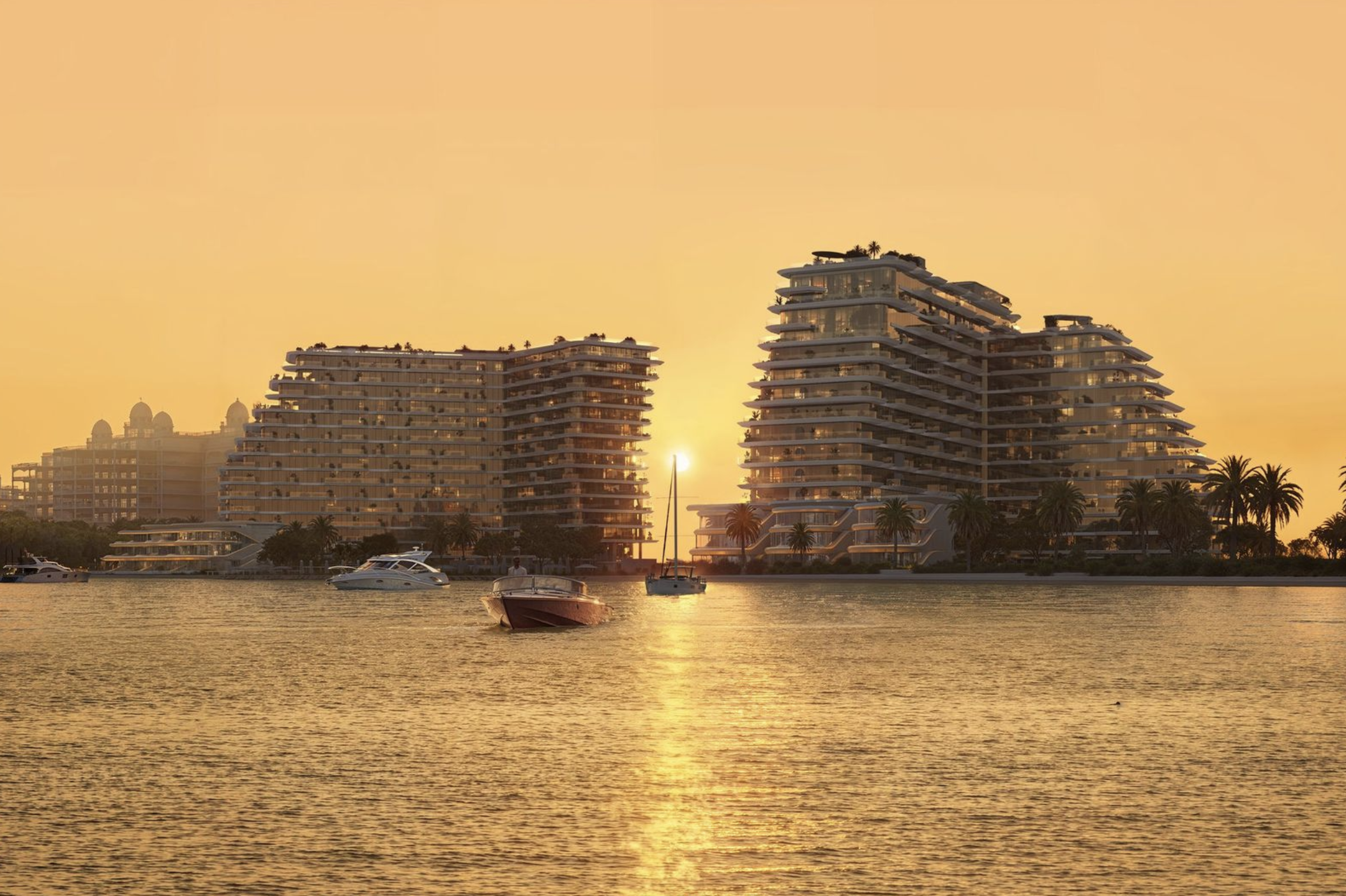 PASSO towers at golden sunset